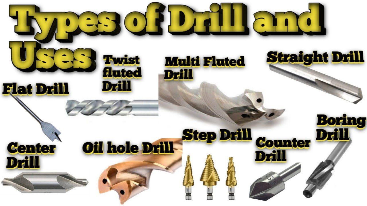 What is Drill | Types of Drills and their uses | Parts name of Drill .