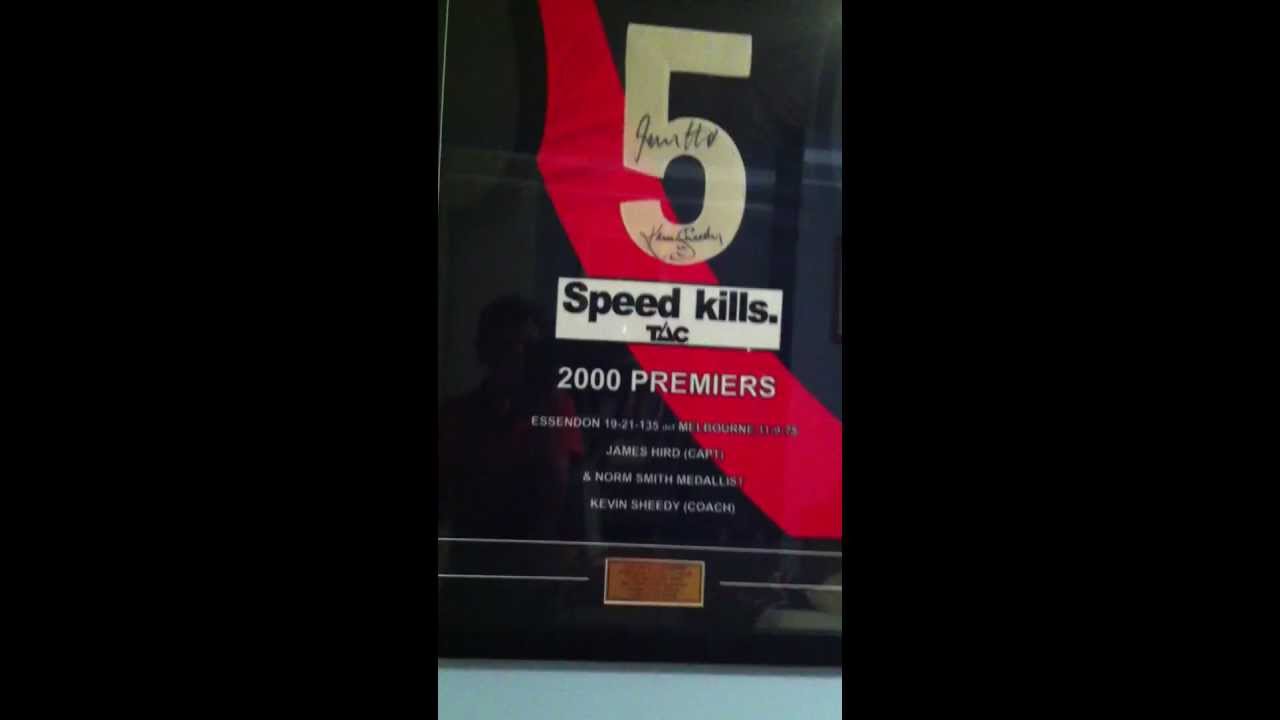 essendon 2000 premiers signed james hird & kevin sheedy