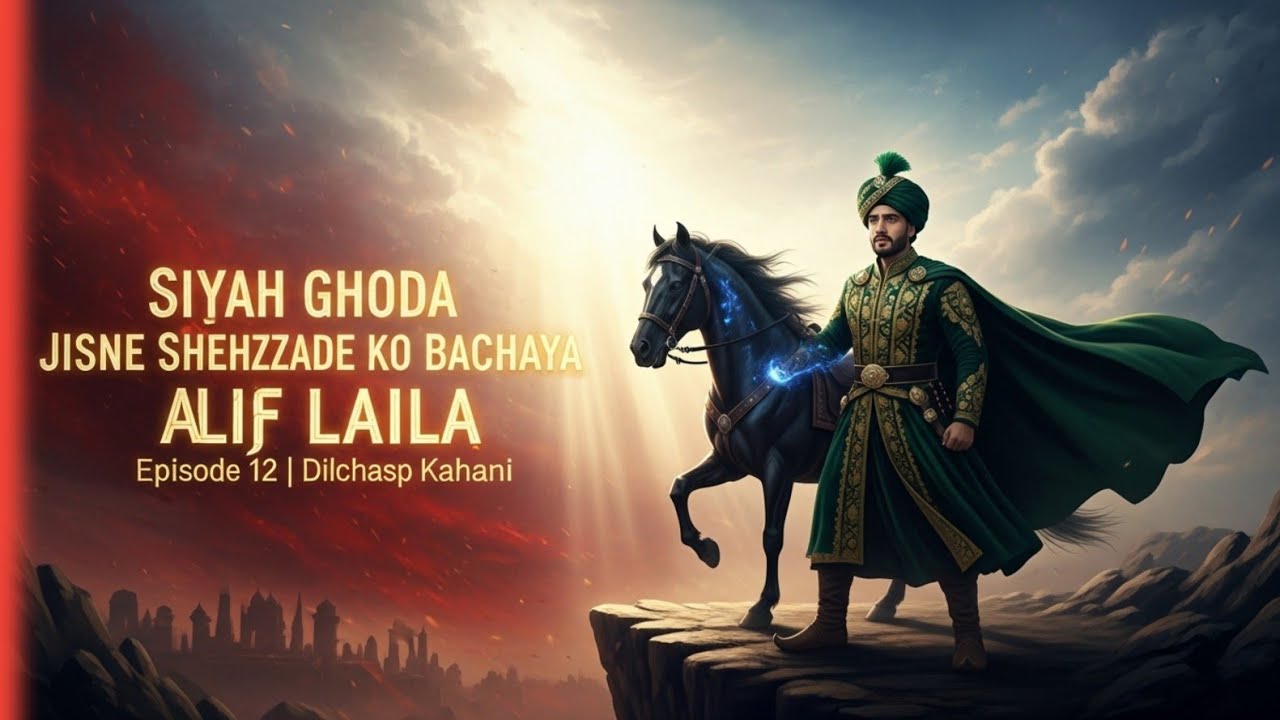 “Siyah Ghoda Jisne Shehzade Ko Bachaya | Alif Laila Episode 12 | Dilchasp Kahani”#arabiannights 