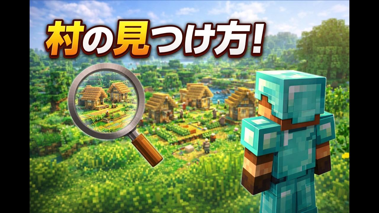 初心者の為のマインクラフト！！何から始めていいかわからない？！１から順序を追ってゆるりと解説していきます。村の見つけ方#マイクラ #マイクラ統合版 #マイクラサバイバル #初心者向け