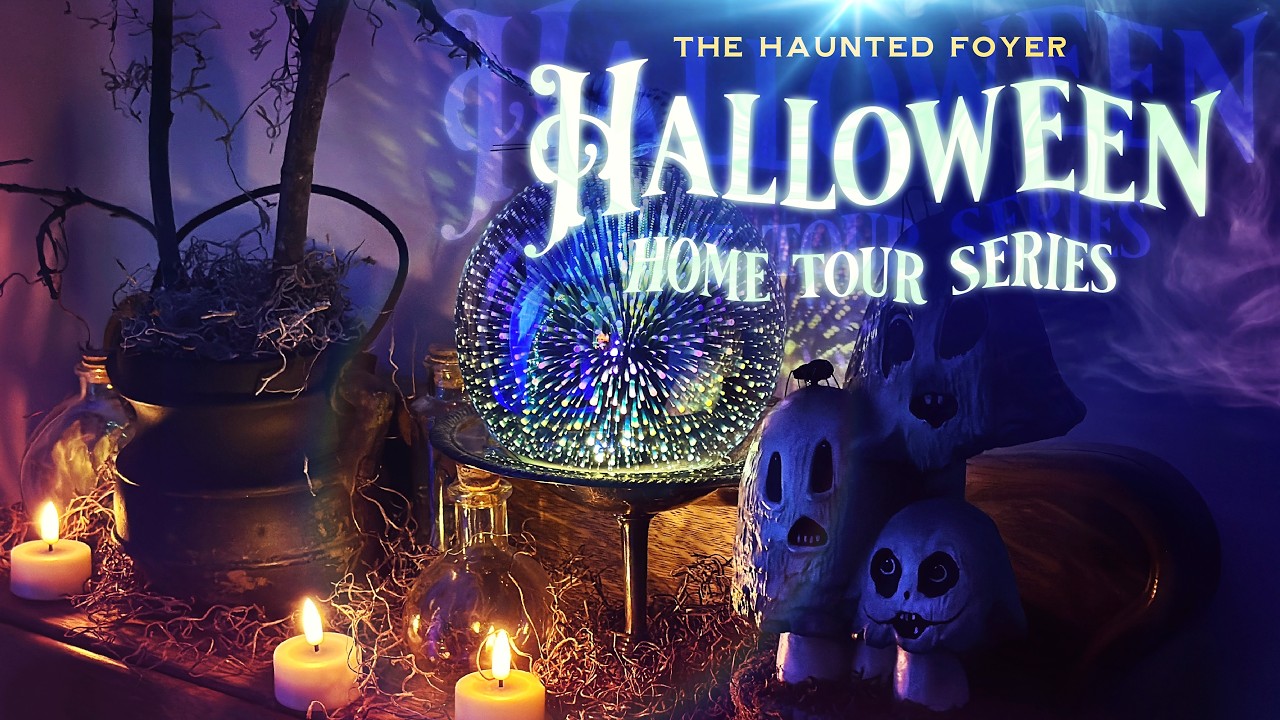 Halloween Home Tour Vlog Series: Haunted Foyer, Decorating Ideas, DIY Crafts, Shopping Finds, Lights