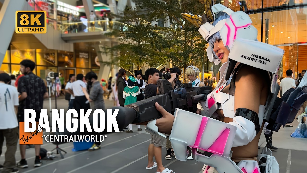 🇹🇭 8K HDR | От CentralWorld до Siam Square Бангкок | Ночная прогулка & уличная еда