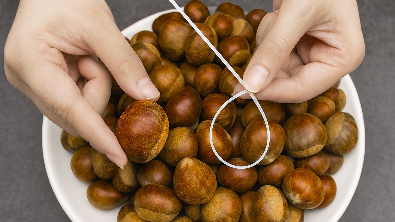 Pelar casta&ntilde;as es muy f&aacute;cil: &iexcl;solo necesitas una brida!