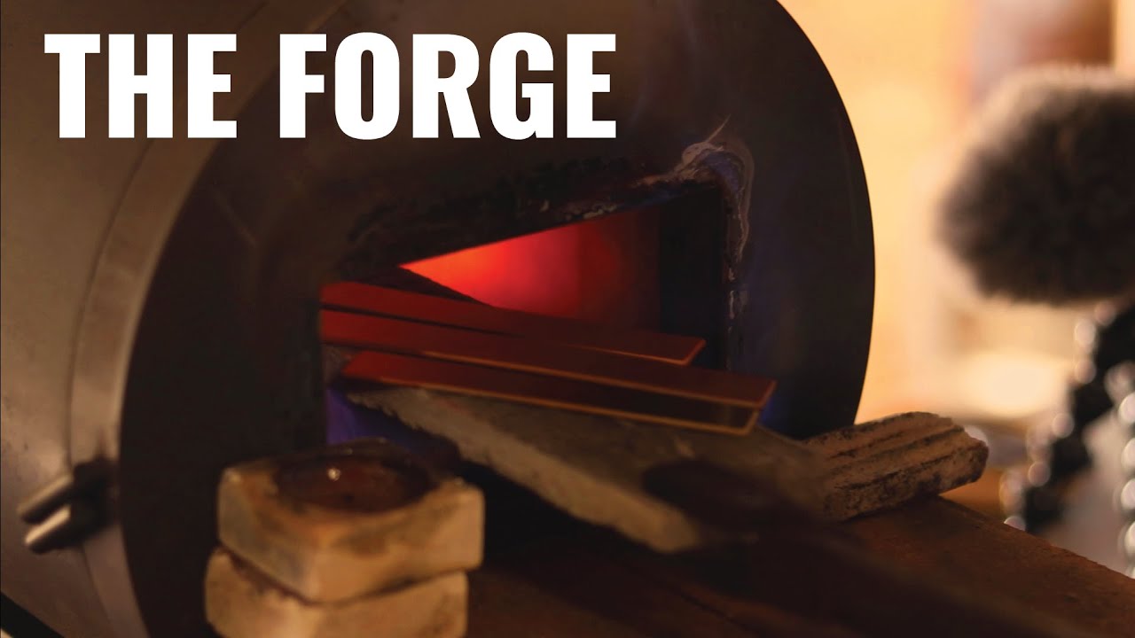 Forging a brass hook by hand