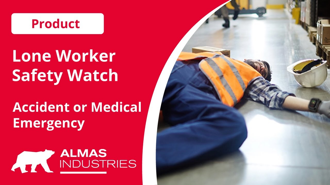 Almas' Lone Worker Safety Watch protects your employee if they have an accident or medical emergency