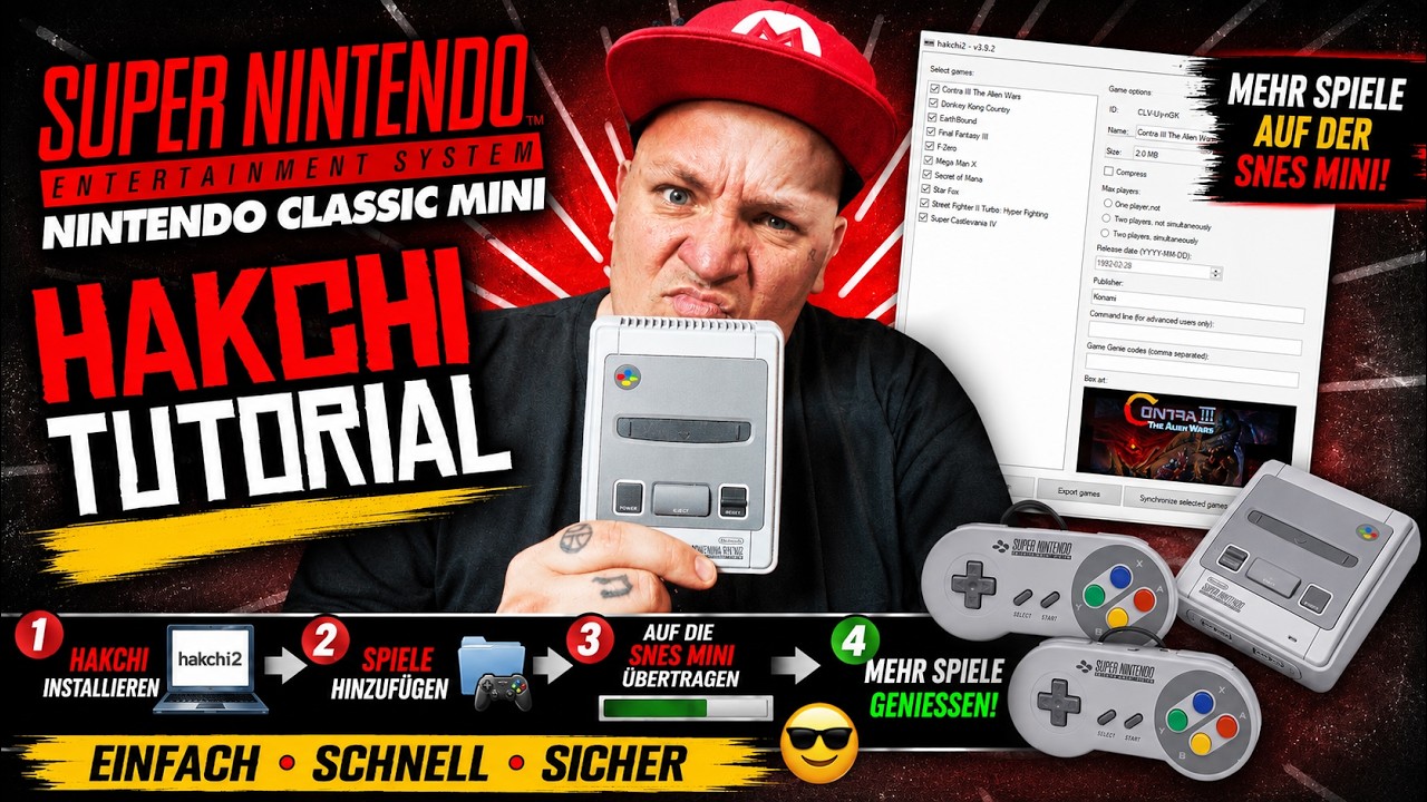 Super Nintendo Mini Spiele hinzufügen | Einfaches Hakchi2 CE Tutorial 2025