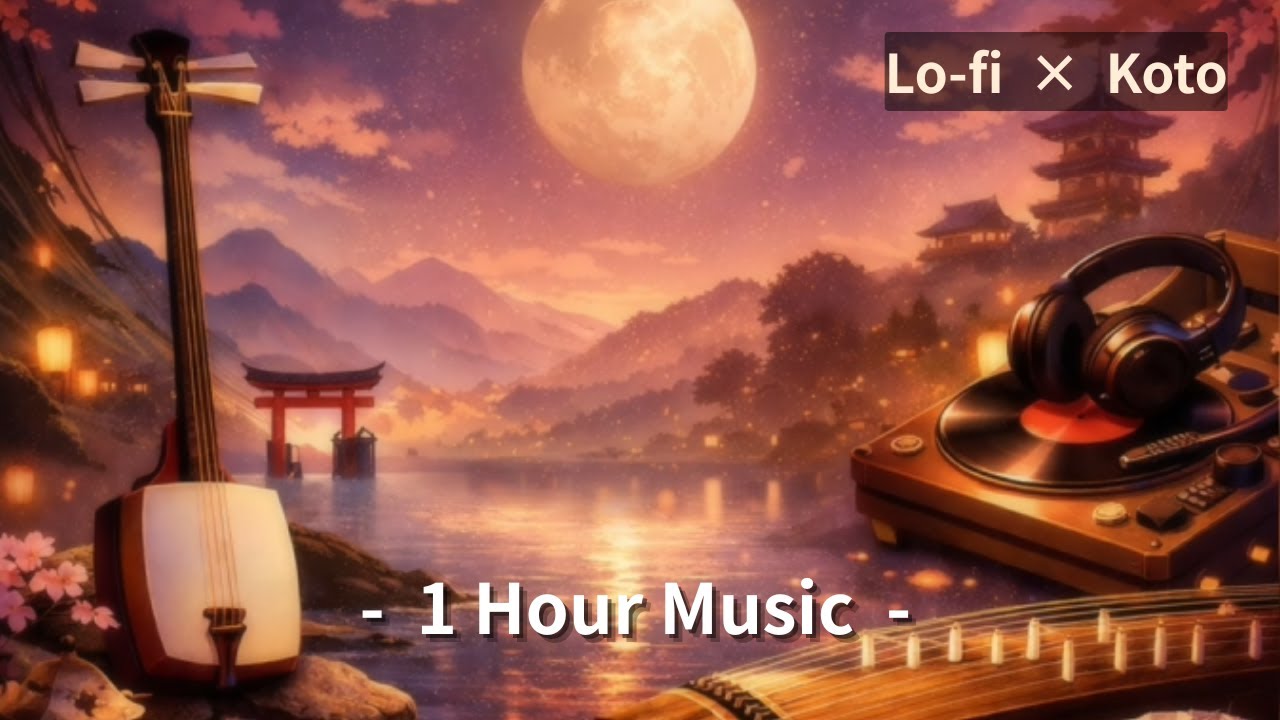 Lo-fi × Koto | Chill Japanese Night Vibes | 1 Hour Music