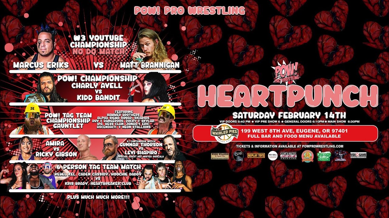 POW! Pro Wrestling | Heartpunch | Saturday, February 14 2026 | LIVE & FREE