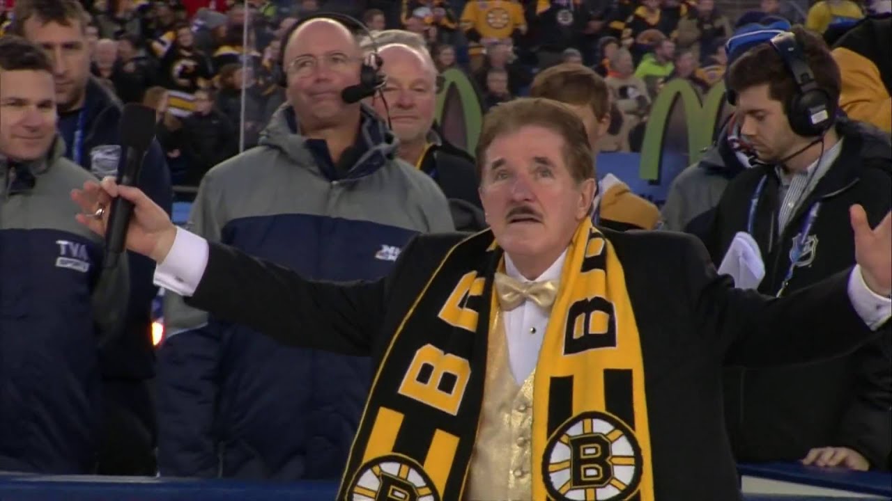 Rene Rancourt sings the anthems at Gillette 12/31/15
