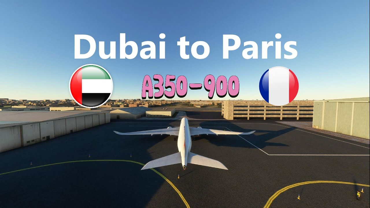 Flight Dubai to Paris #airplane #aviation #planelanding #flight #msfs