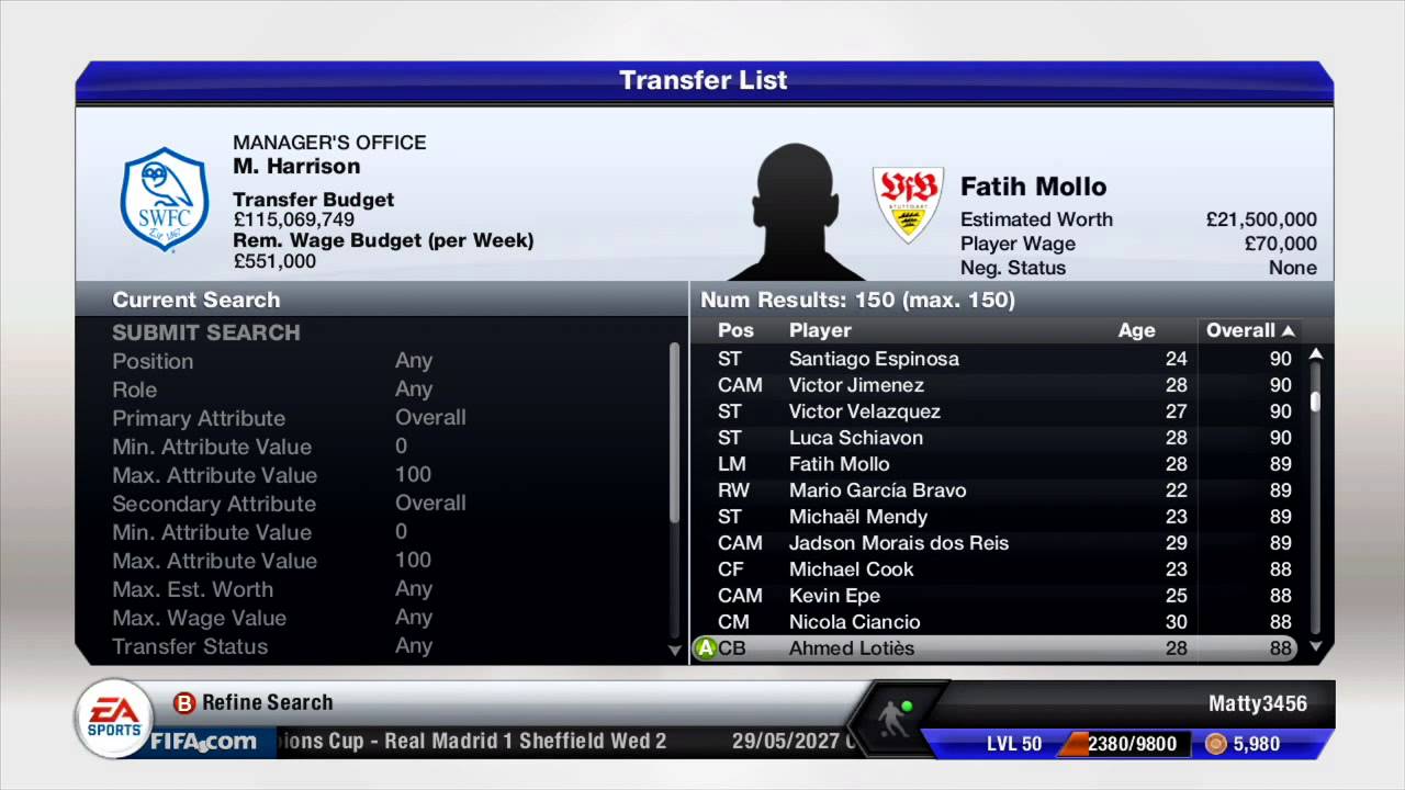 END OF FIFA 13 CAREER MODE - 2027 !