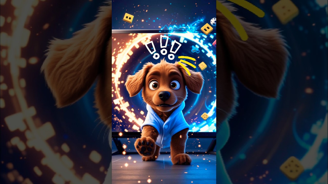 Puppy Got Trapped in a Video Game! 🐾🎮💢 #shorts #youtubeshorts #puppy #animation #funny #gameplay