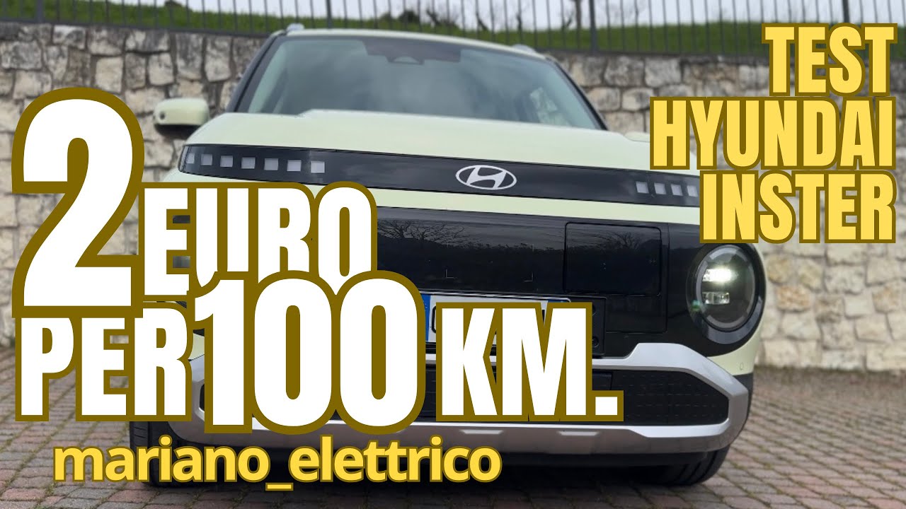 La CITYCAR ELETTRICA che consuma MENO in CITTÀ? È Hyundai INSTER. Fino a 2 Euro/100km!