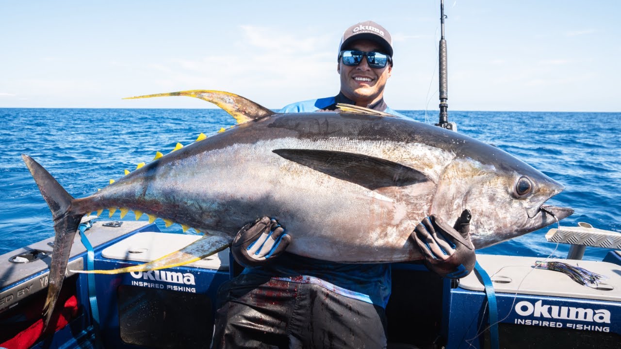 Te Maire Martin Catches One of the Biggest Yellowfin Tuna of the Season