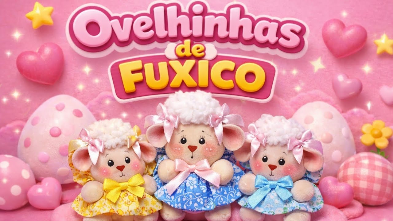 DIY Ovelhinhas de Fuxico 🧵✂️ | Artesanato F&aacute;cil e Lucrativo