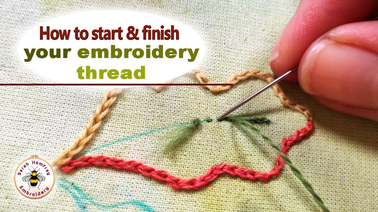 Easy way to neatly start and finish your embroidery stitches from a professional embroiderer!