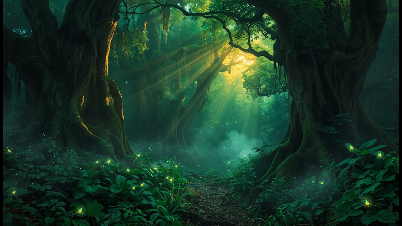 Enchanted Forest at Twilight: Magical Forest Soundscape with Owl & Nature Sounds for 6 hours
