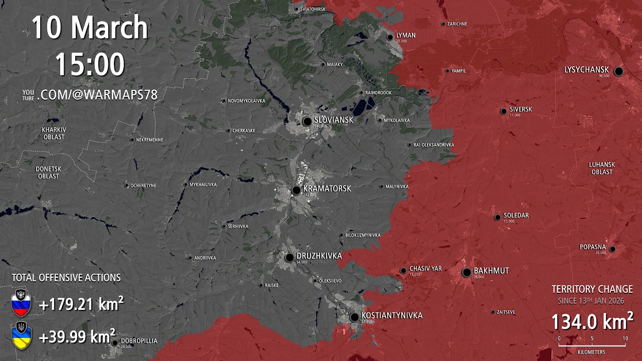 Russian Invasion of Ukraine: The Fortress Belt Offensive - Every Day [JAN 13 - MAR 10 2026]