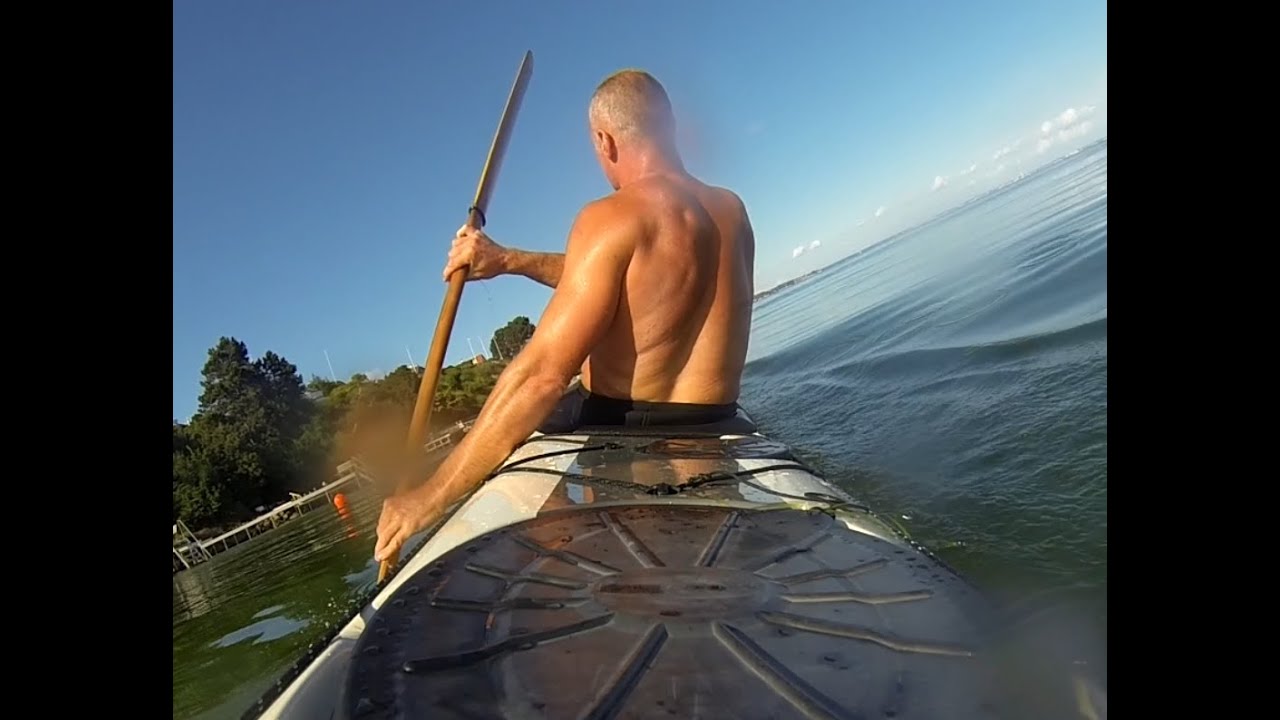 Opposite side brace, greenland paddle, Zegul Empower kayak