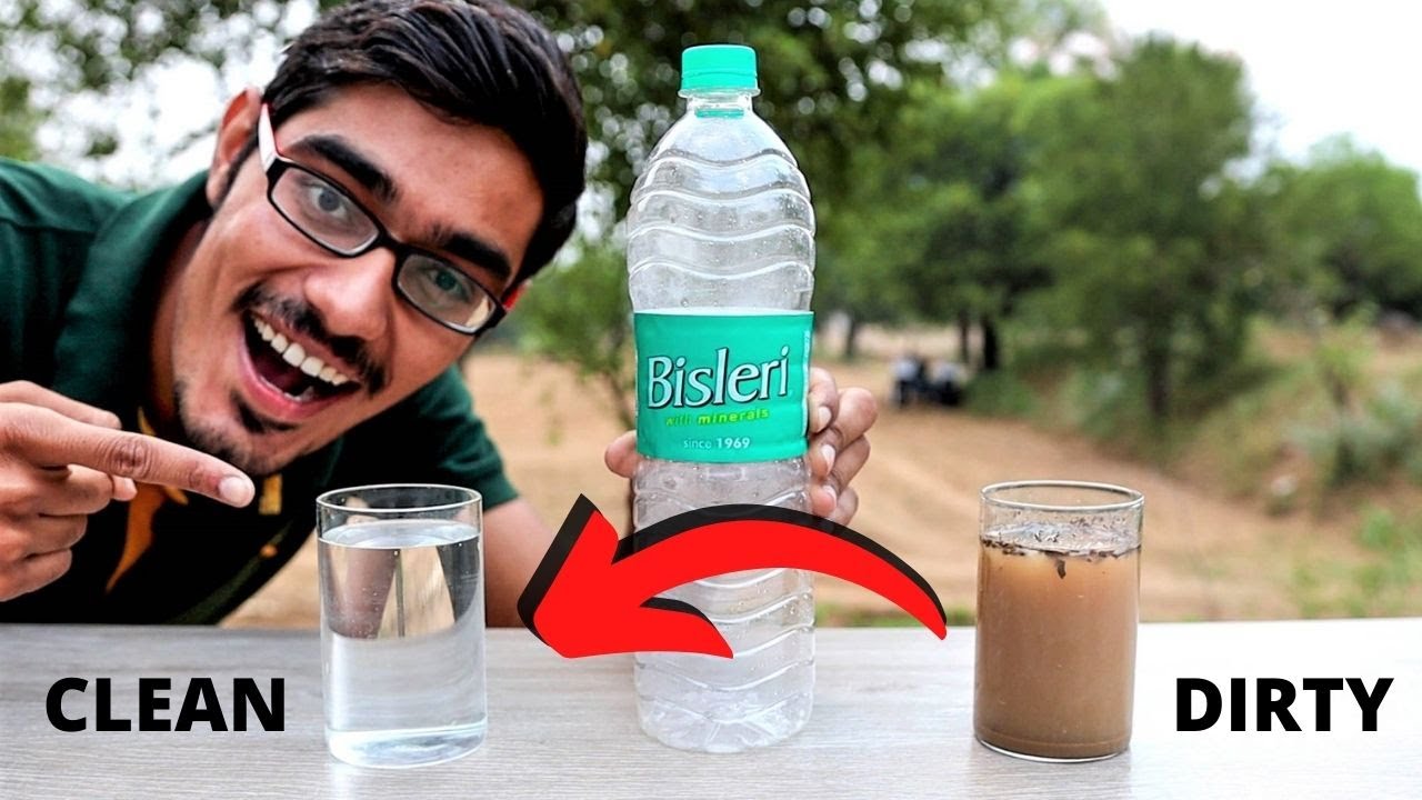 Filtering & Drinking Dirty Water Using Plastic Bottle | प्लास्टिक बोतल से किया गंदे पानी को साफ़ |