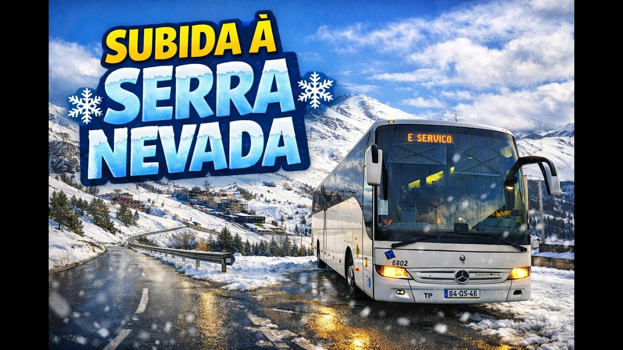 [POV]Será que vamos ter neve no chegada à Serra Nevada?? #busdriver #chofer #motorista #mercedesbus