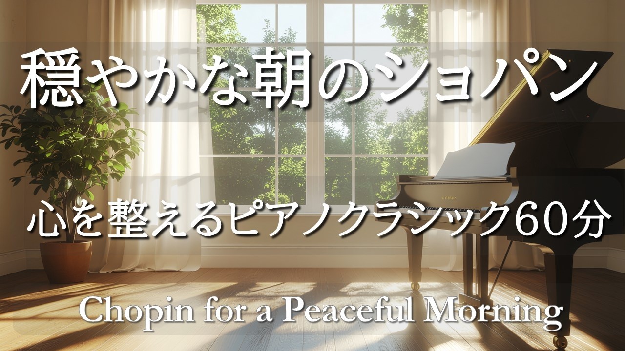 【朝のショパンBGM60分】穏やかに始まる1日｜心を整えるピアノ名曲集 Calm Morning Piano – Chopin Classics