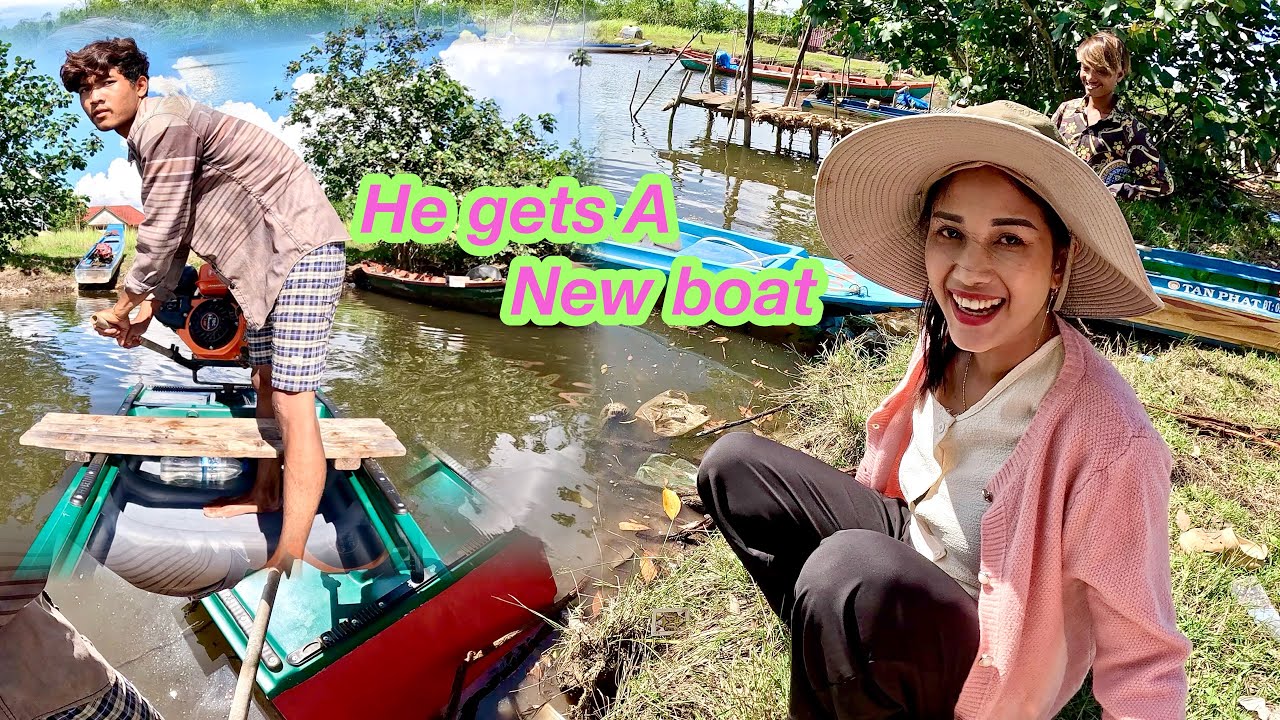 We Bought A New Brand Fishing Boat For A Needy Family In Sihanouk