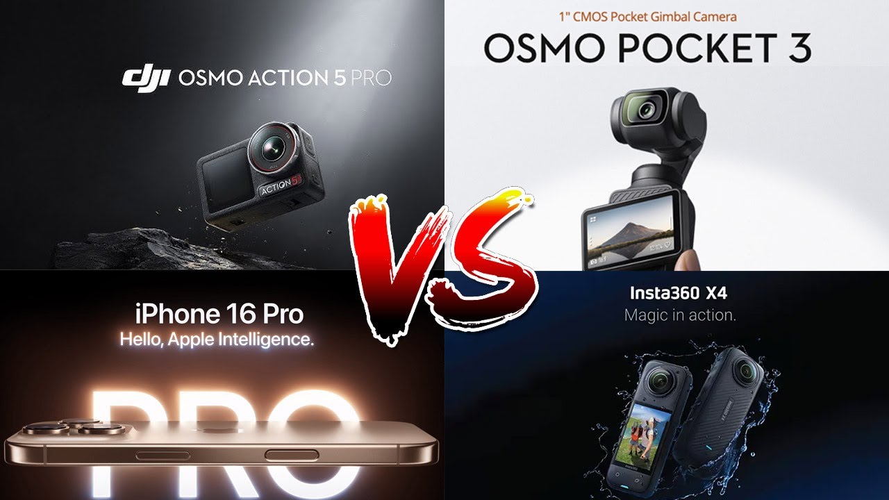 Walking Camera Comparison: DJI Osmo Action 5 / DJI Pocket 3 / Insta360 x4 / Iphone 16 day & lowlight