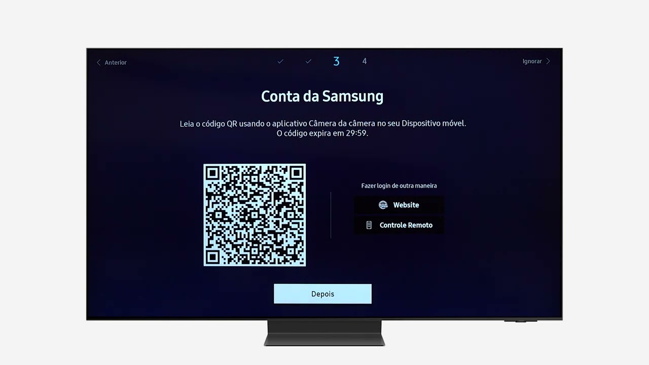 Como configurar sua Smart TV com a conta Samsung