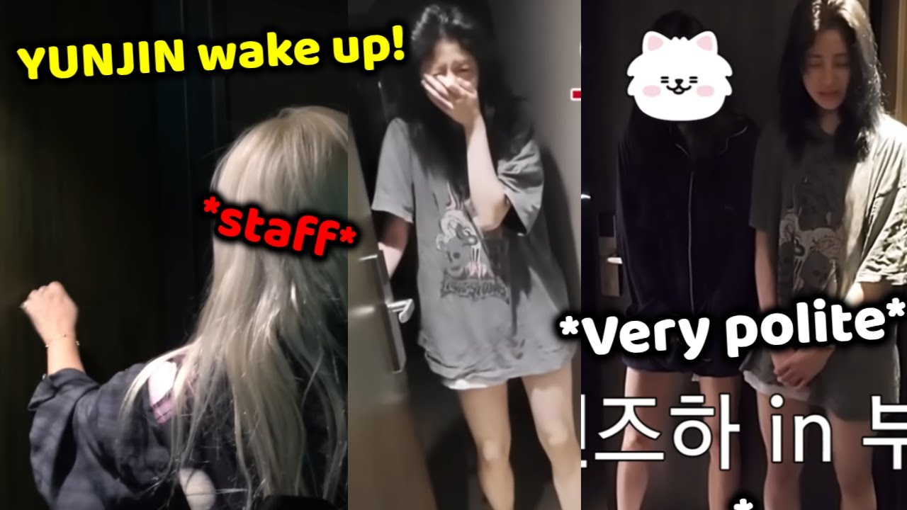 Staff Wakes Yunjin & Kazuha Up in Their Rooms | funny moments