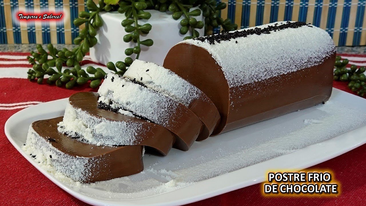 DELICIOSO POSTRE FRIO DE CHOCOLATE PRACTICO, FÁCIL Y SIN GLUTEN mejor Imposible