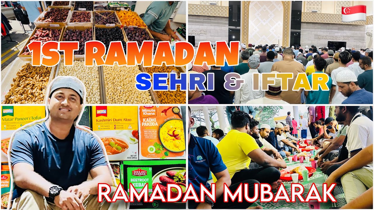 1st ROZA of RAMADAN 2025 ❤️ | विदेश में रमजान कैसे होते हैं | First Solo SEHRI AND IFTAR in Masjid