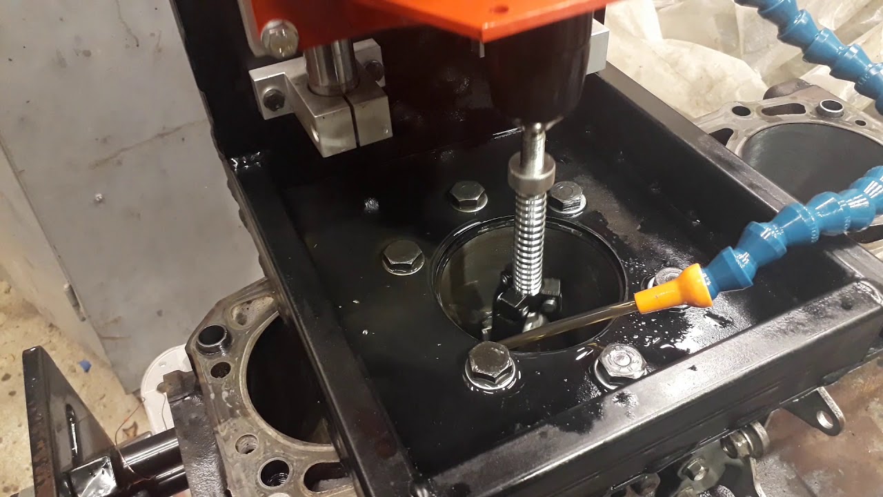 DIY honing machine in action 2