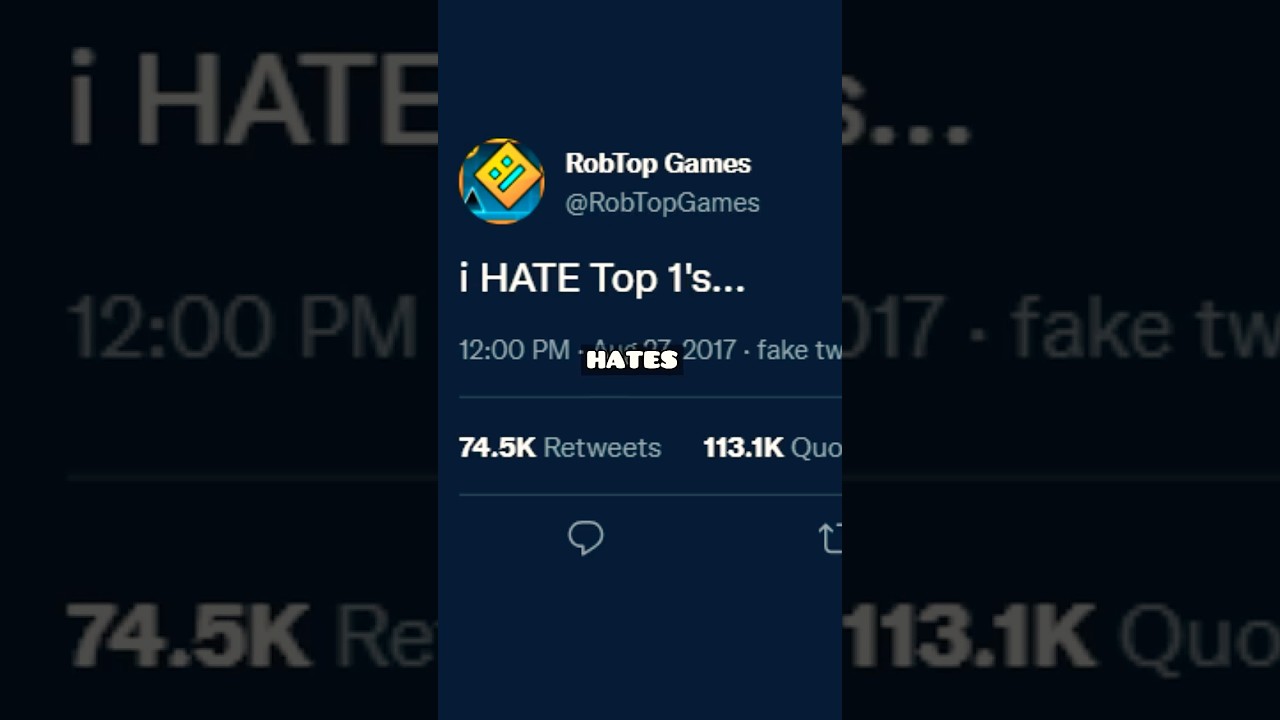 RobTop HATES Top 1&rsquo;s (Geometry Dash)