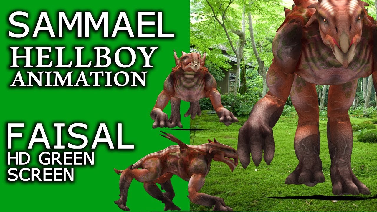 HELLBOY SAMMAEL ANIMATION GREEN SCREEN