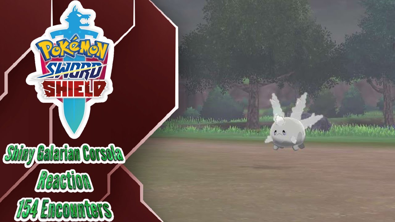 Shiny Galarian Corsola + Evolution! Pokemon Sword & Shield!