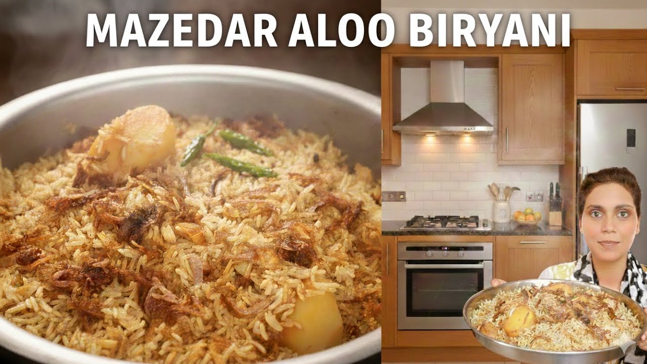 Dhaba Style Aloo Dum Biryani _ Easiest Potato Biryani Recipe | Simple & Delicious 🤤😋 #biryani 