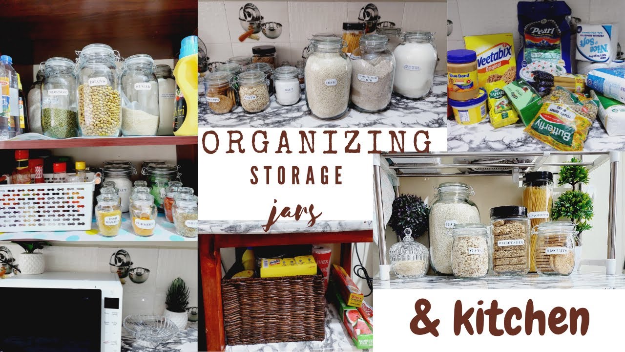 ORGANIZE WITH ME//Organizing storage jars/ Mini shopping haul/Organizing kitchen counter