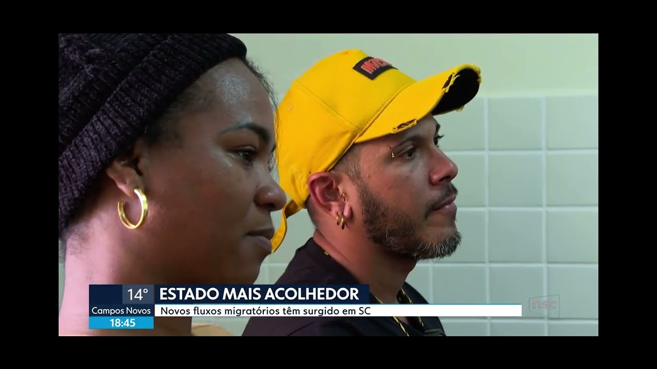 Reportagem NSC TV sobre novos fluxos migratórios em Santa Catarina
