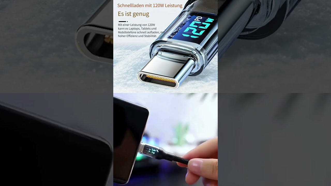 Dieses 120W Ladekabel l&auml;dt dein Handy blitzschnell auf! #shorts  #gadgets #gadgetshop