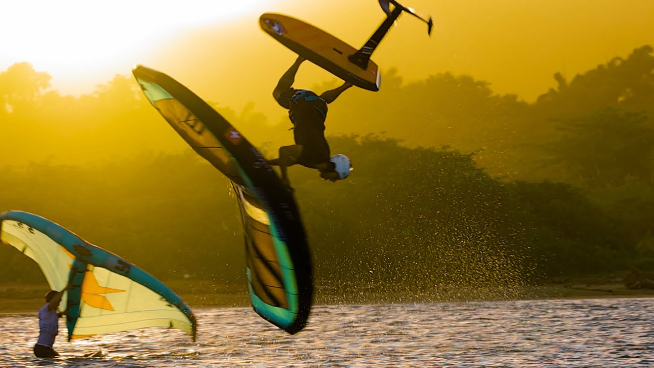 Balz Müller Wing Foiling in Cabarete