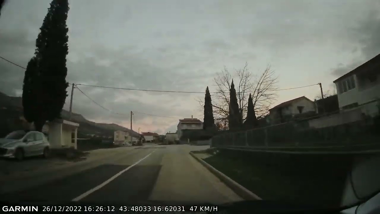 DRIVE #2332: Podstrana-Žrnovnica-Tugare-Gata (Croatia) (timelapse 4x) *Read Description*