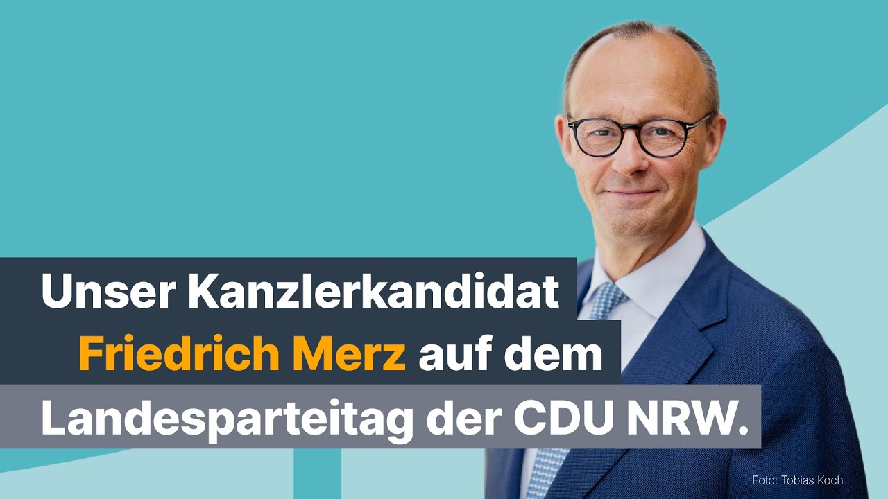 🔴 Live aus Münster: Unser Kanzlerkandidat Friedrich Merz auf dem Landesparteitag der CDU NRW