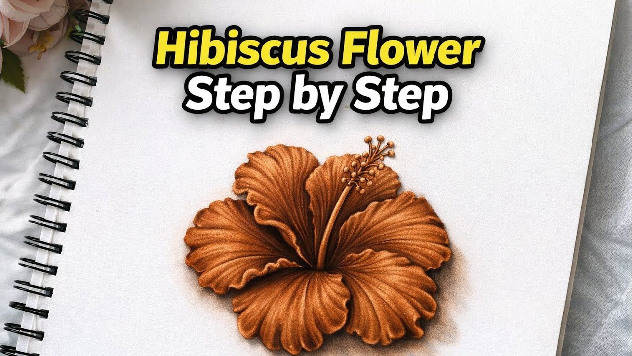 Hibiscus Flower Mehendi Design Step by Step | Easy for Beginners