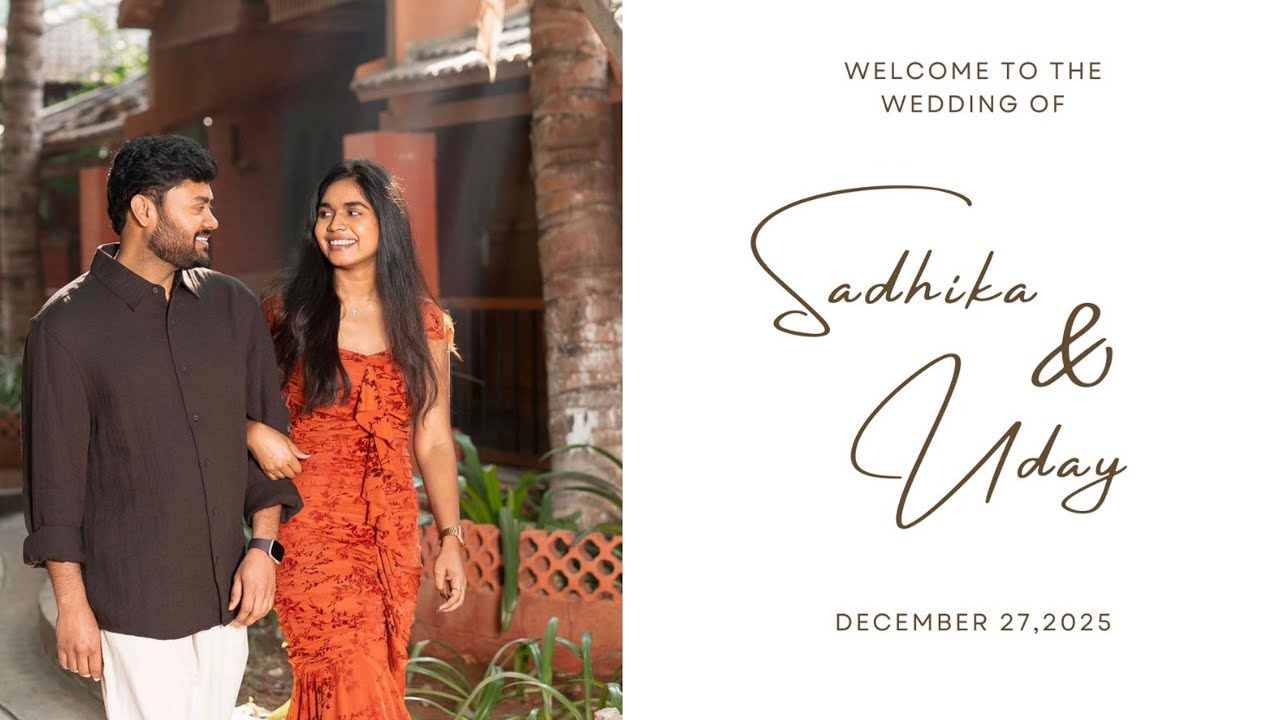 CHEVVAKULA'S WEDDING CELEBRATION SADHIKA WEDS UDAY 27-12-2025 CRYSTAL CREATION 7730998384