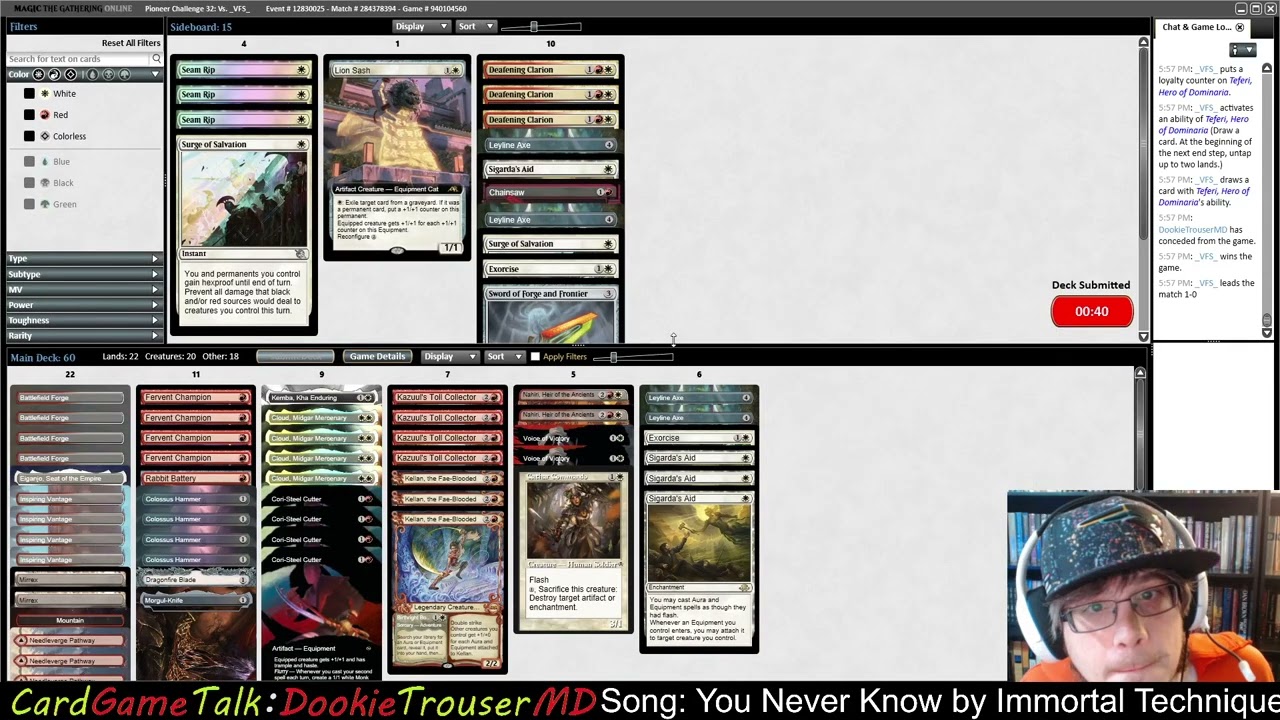 Pioneer Boros Hammer vs UW Yurion Control R2 Challenge 1 15 26 Magic the Gathering