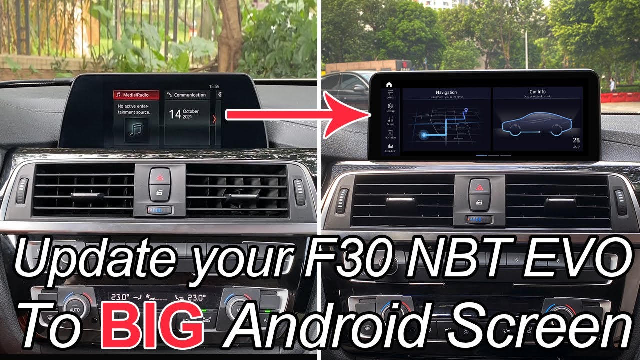BMW 3 серии F30 NBT EVO ID6 (2017-2019) обновление Android CarPlay экран установка видео