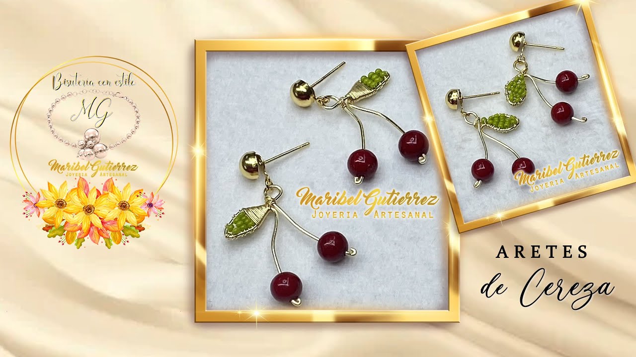 ARETES DE CEREZA EN ALAMBRISMO🍒| Aretes de Alambrismo