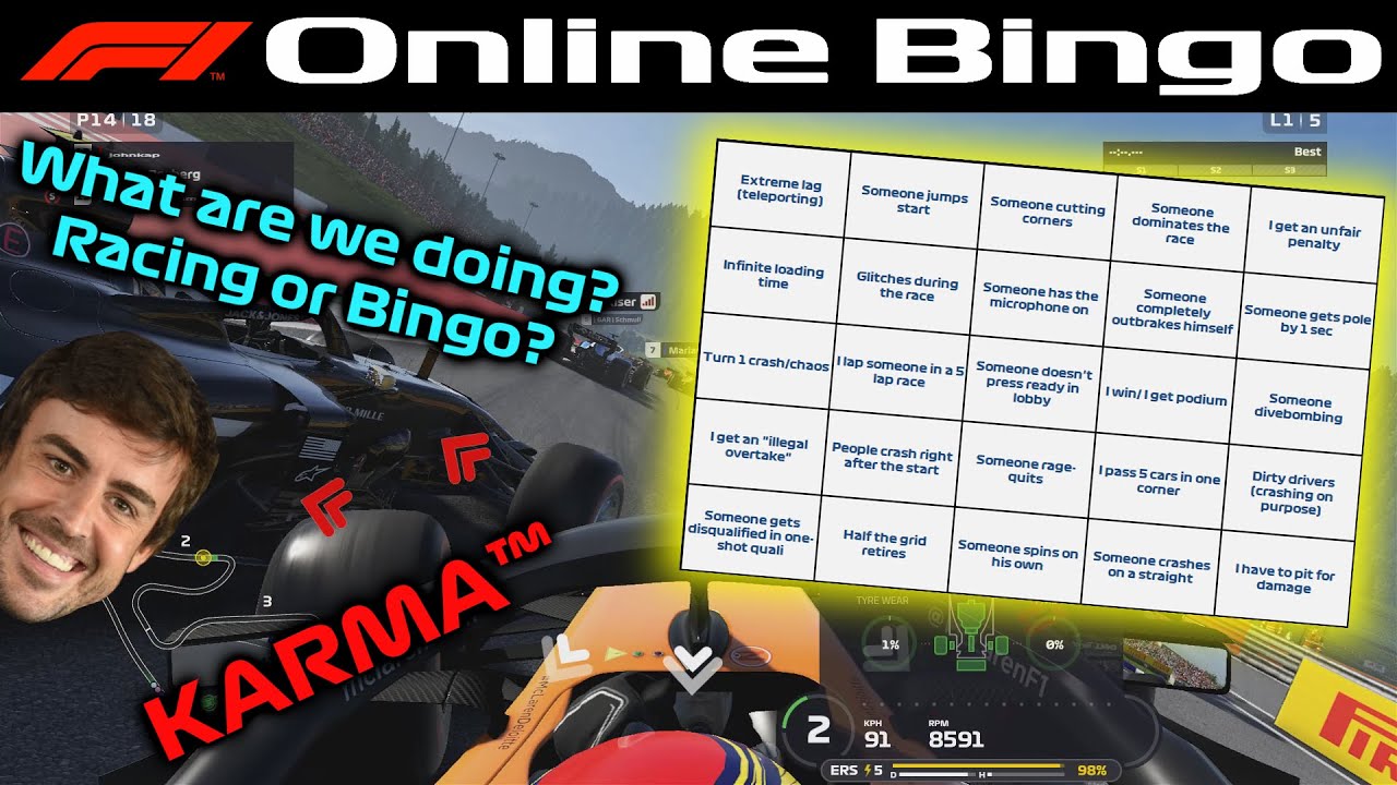 F1 Online Bingo