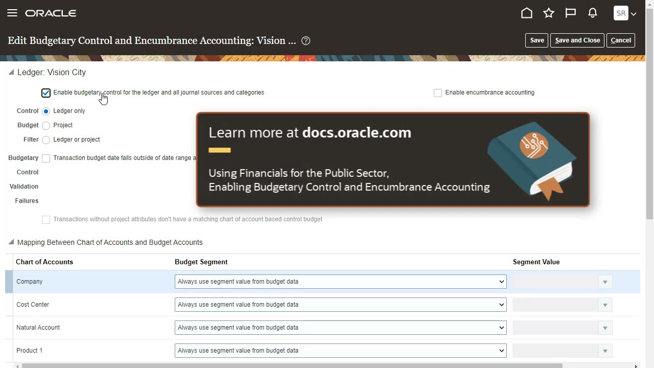Setting Up Oracle ERP Cloud Budgetary Control for EPM Integration